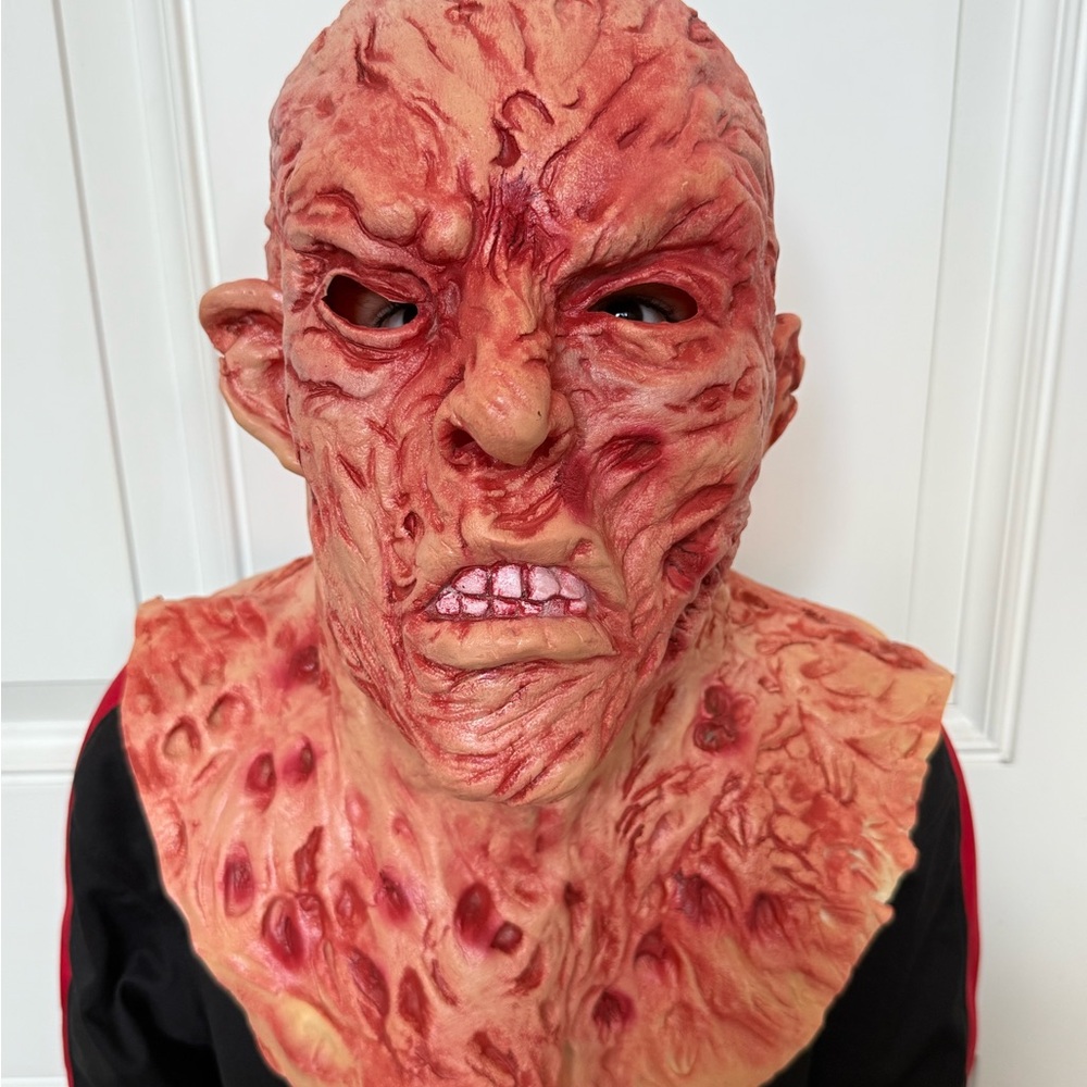 Freddy Krueger Horror Special Effects Latex Mask - Red
